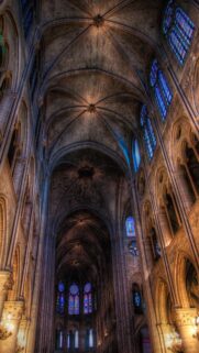 Stunning Gothic Cathedral Interior Architecture Wallpaper for Mobile