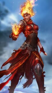 Steampunk Fire Mage Fantasy Warrior Mobile Wallpaper High Resolution