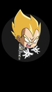 Super Saiyan Vegeta Chibi Mobile Wallpaper – High Quality Dragon Ball Art