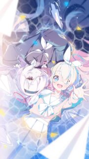 Anime Girls Floating in Water Aesthetic Wallpaper for Mobile
