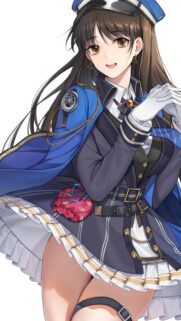 Anime Girl in Military Uniform Aesthetic Mobile Wallpaper HD