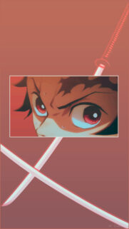 Tanjiro Kamado Intense Eyes Demon Slayer Anime Wallpaper for Mobile
