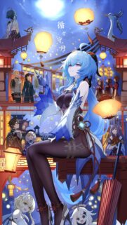 Genshin Impact Ganyu Lantern Rite Festival Mobile Wallpaper 4K