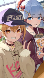 Cute Anime Girls Hanging Out Best Quality Mobile Wallpaper