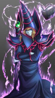 Dark Magician Yu-Gi-Oh Anime Fan Art Phone Wallpaper