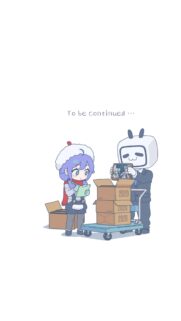 Cute Anime Girl and TV Head Character To Be Continued Illustration Wallpaper