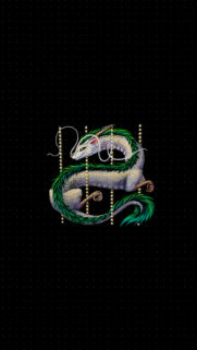 Minimalist Haku Dragon Spirited Away Aesthetic Mobile Wallpaper