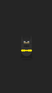 Minimalist Batman Vector Art Dark Grey Mobile Wallpaper
