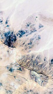 Stunning Satellite View of Earth Desert Landscape Abstract Wallpaper