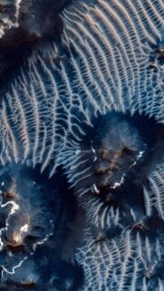 Stunning Aerial View of Mars Surface Sand Dunes and Craters Wallpaper