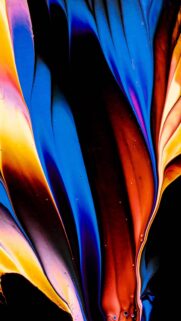 Vibrant Abstract Fluid Paint Flow Vertical Wallpaper for Mobile
