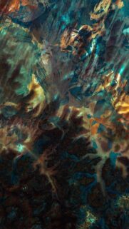 Abstract Teal and Gold Texture Wallpaper for Mobile Devices