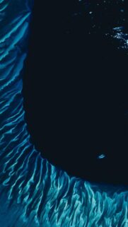 Stunning Deep Blue Abstract Aerial Sand Dunes Mobile Wallpaper