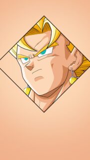 Super Saiyan Vegito Close Up Portrait High Quality Phone Wallpaper