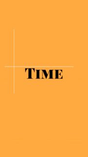 Minimalist TIME Typography Wallpaper with Elegant Orange Background for Mobile