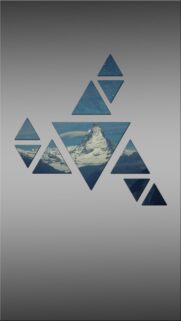 Minimalist Geometric Matterhorn Mountain Triangle Art Mobile Wallpaper