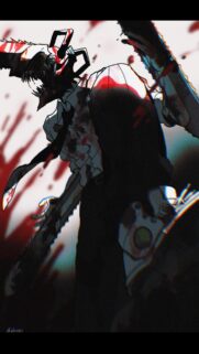 Denji Chainsaw Man Blood Splatter Aesthetic Mobile Wallpaper HD