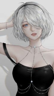 Beautiful 2B Nier Automata Anime Girl Portrait Wallpaper for Mobile