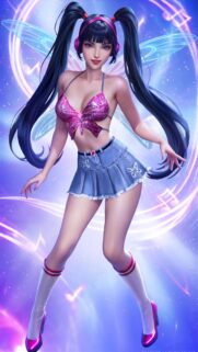 Stunning Anime Fairy Girl with Butterfly Top Mobile Wallpaper High Quality