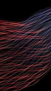 Abstract Red and Blue Neon Light Trails Wallpaper for Mobile