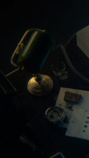 Moody Vintage Desk Workspace Cinematic Wallpaper for Mobile