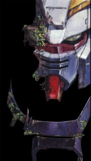 Post-Apocalyptic Abandoned Gundam Robot Head High Quality Mobile Wallpaper