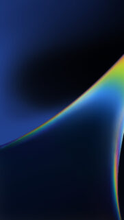 Minimalist Abstract Rainbow Curve Mobile Wallpaper in Deep Blue