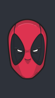 Minimalist Deadpool Mask Mobile Wallpaper High Resolution Art