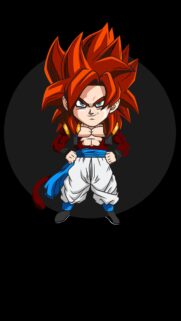 Chibi SSJ4 Gogeta Dragon Ball Super High Quality Mobile Wallpaper