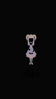 Minimalist Witch Aesthetic Anime Girl Silhouette Mobile Wallpaper