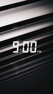 Minimalist 9 00 PM Digital Clock Wallpaper with Sleek Window Blinds Aesthetic