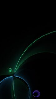 Minimalist Neon Abstract Curved Lines Wallpaper for Mobile