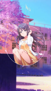 Anime Girl Mai Sakurajima Spring Garden Aesthetic Mobile Wallpaper