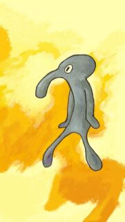 Bold and Brash Squidward Painting Mobile Wallpaper Aesthetic