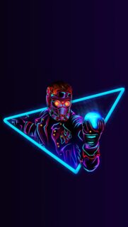 Neon Star-Lord Guardians of the Galaxy Synthwave Aesthetic Wallpaper