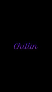 Minimalist Chillin Purple Neon Typography Wallpaper for Mobile Screens