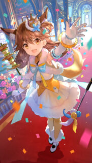 Cute Anime Cat Girl Princess Celebration Mobile Wallpaper for Your Phone