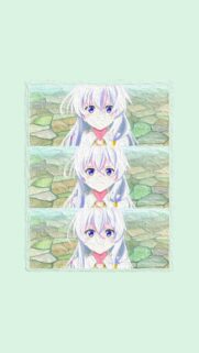 Aesthetic Triple Elaine Anime Girl Wallpaper in Pastel Green for Mobile