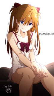 Beautiful Asuka Langley Soryu from Neon Genesis Evangelion Anime Wallpaper