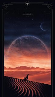 Dune Movie Desert Landscape Silhouette Mobile Wallpaper