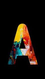 Abstract Letter A Artistic Paint Splatter Mobile Wallpaper HD