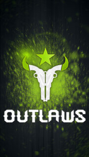 Houston Outlaws Overwatch League Logo Mobile Wallpaper in Neon Green