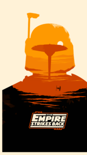 Minimalist Boba Fett Star Wars The Empire Strikes Back Mobile Wallpaper