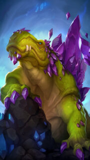 Stunning Crystal Infested Green Dragon Fantasy Mobile Wallpaper
