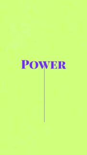 Minimalist Power Typography Wallpaper with Neon Lime Background