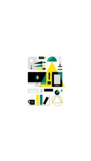 Minimalist Graphic Design Workspace Icon Set Mobile Wallpaper