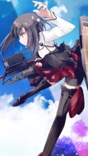 Anime Girl Warship Battle Wallpaper High Quality Phone Background