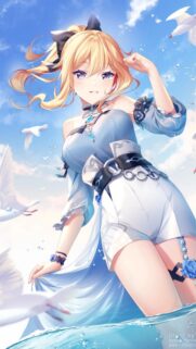Beautiful Jean Gunnhildr Summer Breeze Genshin Impact Mobile Wallpaper