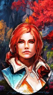 Triss Merigold The Witcher Red Hair Digital Art High Quality Mobile Wallpaper