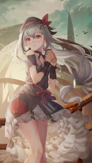 Beautiful Anime Girl Drinking Bubble Tea Aesthetic Mobile Wallpaper